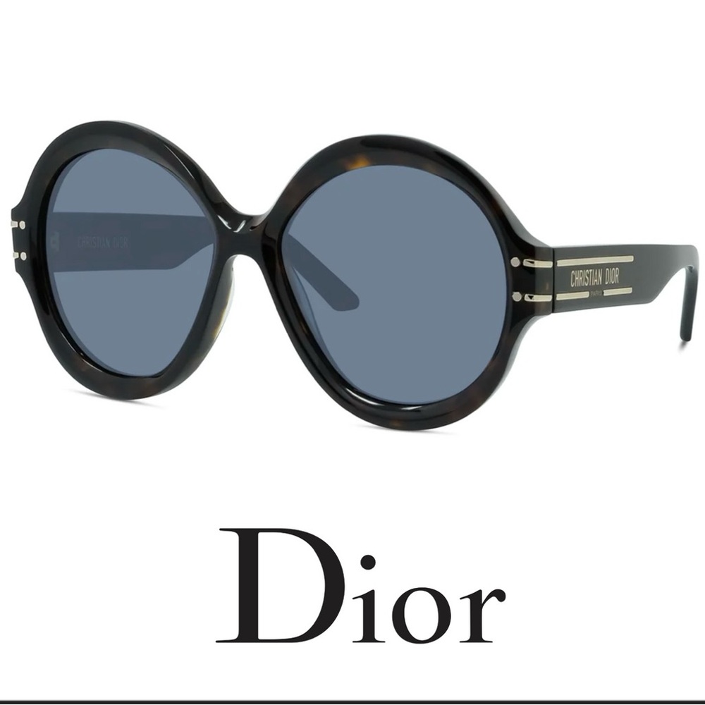 Dior Black Oversized Round Sunglasses